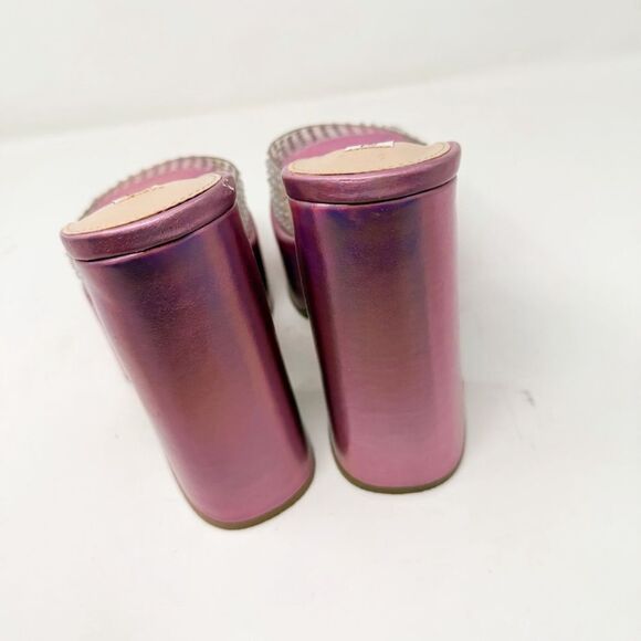 Steve Madden Ruby Pink Rhinestone Platform Crystal Pumps Size 10 - Picture 6 of 9